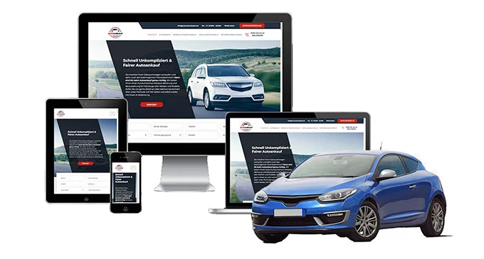 ankauf mobil Ankaufseite mobil – Autoankauf Schwabach mit rotem PKW